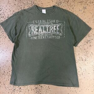 Realtree T-Shirt Mens XL Green Good Graphic Established 1986 Delta Pro Weight